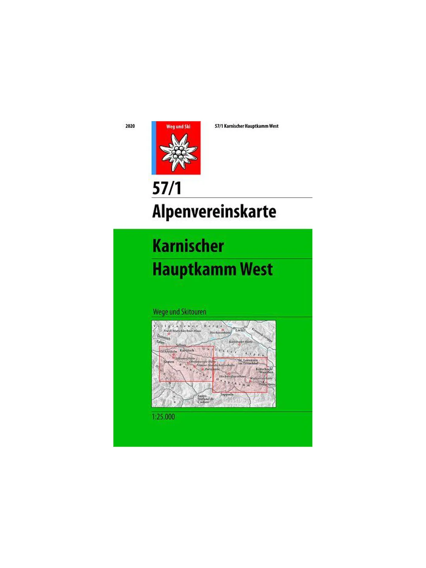 ALPENVEREIN | Wanderkarte Karnischer Hauptkamm - West Maßstab: 1:25.000 | 